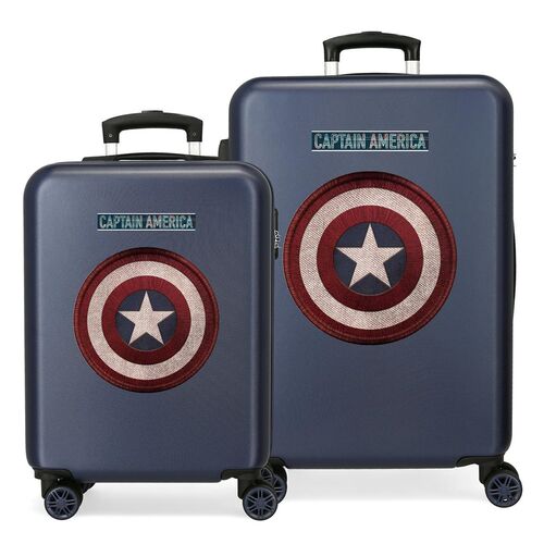 Marvel Captain America ABS pack 2 trolley suitcases