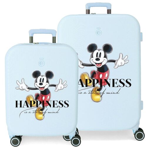 Disney Mickey Happiness ABS pack 2 trolley suitcases