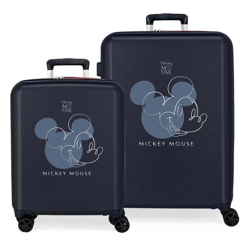 Disney Mickey Outline ABS pack 2 trolley suitcases