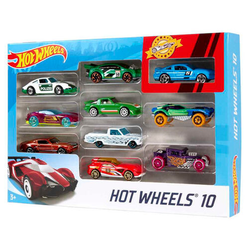 Hot Wheels blister 10 assorted cars