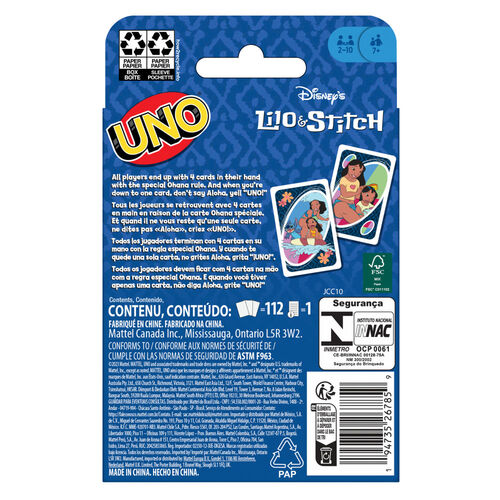 UNO Lilo & Stitch Disney card game