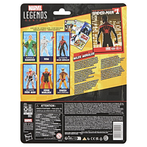 Figura Miles Morales Ultimate Spider-Man Marvel Legends 15cm