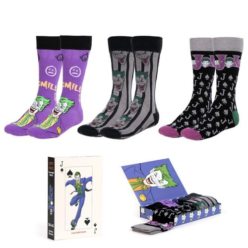 DC Comics Joker pack 3 adult socks