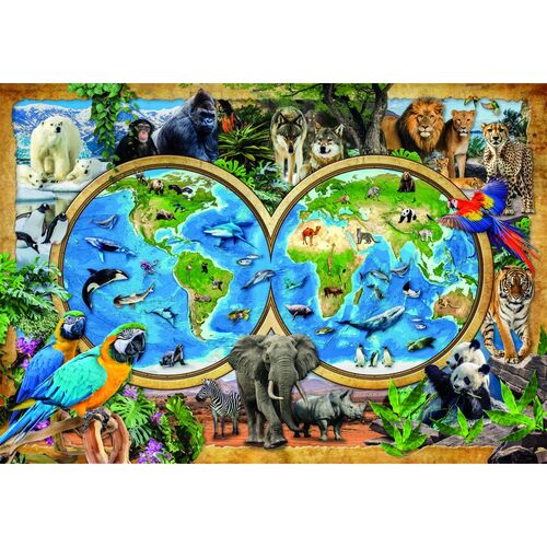 Puzzle super El maravilloso Mundo Animal 300pzs