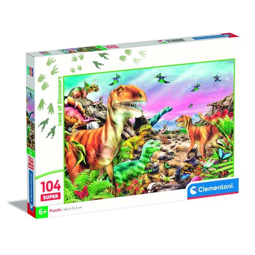 Dinosaur Land super puzzle 104pcs