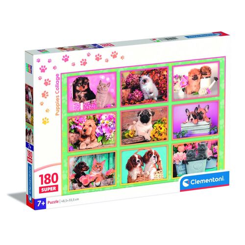 Puppies Collage super puzzle 180pcs