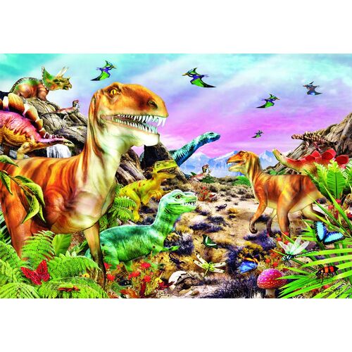 Puzzle Tierra de Dinosaurios 104pzs