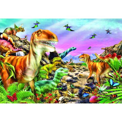 Dinosaur Land super puzzle 104pcs