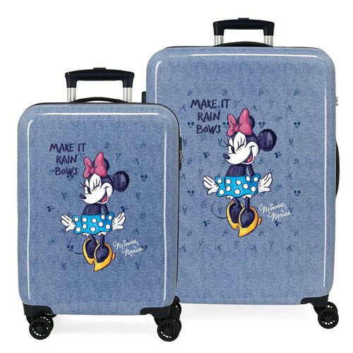 Disney Minnie It Rain Bows ABS pack 2 trolley suitcases