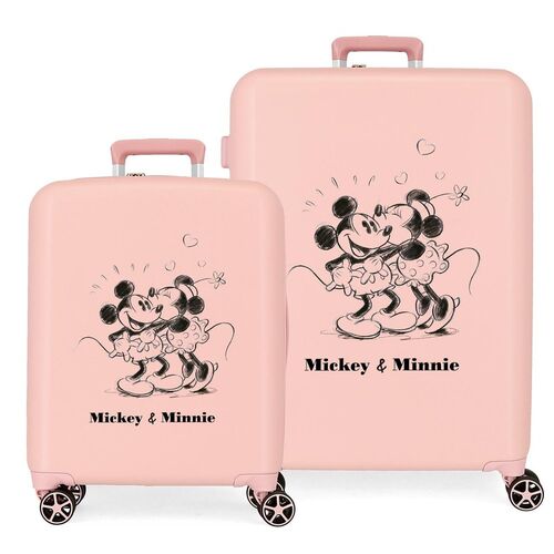 Disney Mickey & Minnie Kisses ABS pack 2 trolley suitcases