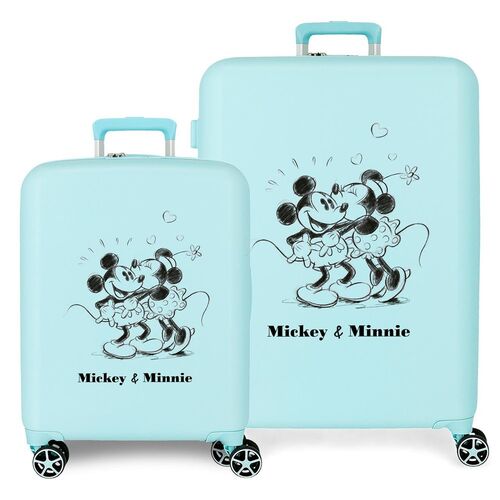 Disney Mickey & Minnie Kisses ABS pack 2 trolley suitcases