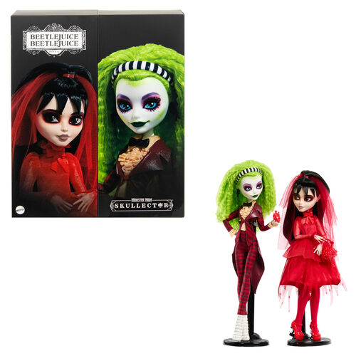 Set 2 muñecas Beetlejuice Bitelchus Monster High Skullector