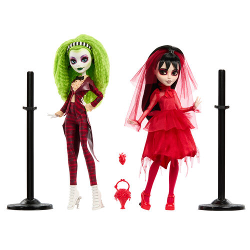 Set 2 muñecas Beetlejuice Bitelchus Monster High Skullector