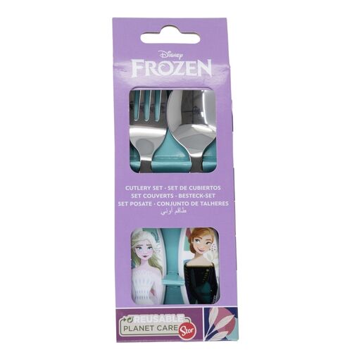 Set 2 cubiertos metalicos Frozen Disney