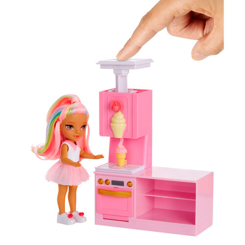 Playset + Muñeca Little Dessert Shop with Kandy Rainbow High