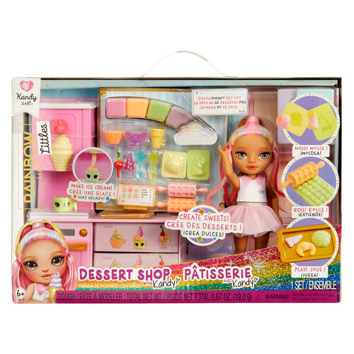 Playset + Muñeca Little Dessert Shop with Kandy Rainbow High