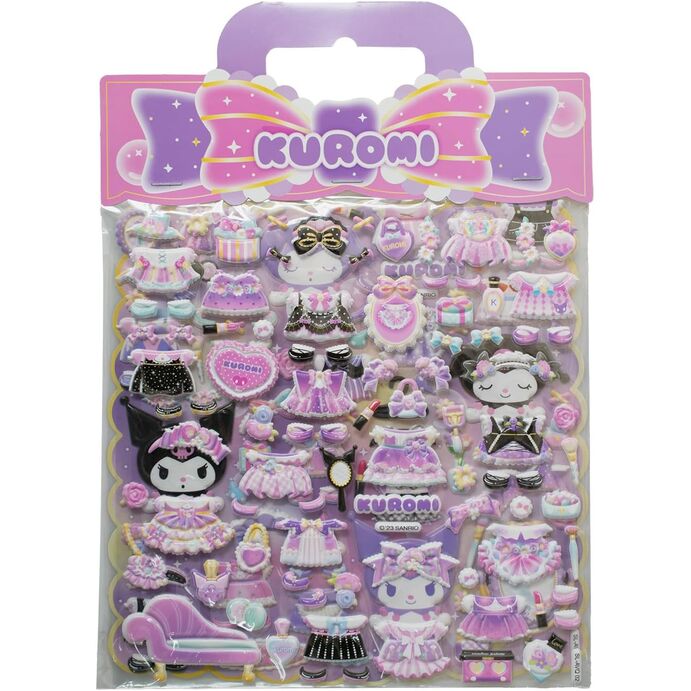 Pegatinas relieve Kuromi Hello Kitty surtido