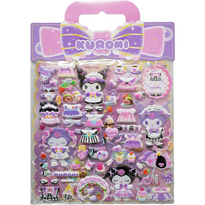 Pegatinas relieve Kuromi Hello Kitty surtido