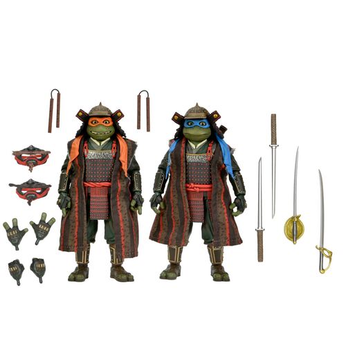 Ninja Turtles 3 Teenage Mutant Leonardo & Michelangelo pack 2 figures 18cm