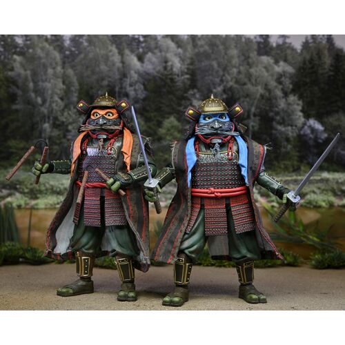 Ninja Turtles 3 Teenage Mutant Leonardo & Michelangelo pack 2 figures 18cm