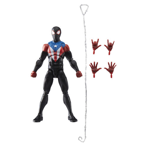 Figura Miles Morales Boricua Suit Spider-Man 2 Marvel Legends 15cm