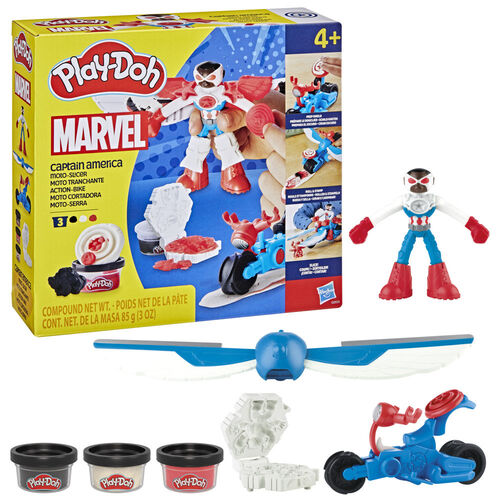 Moto cortadora del Capitan America Marvel Play-Doh