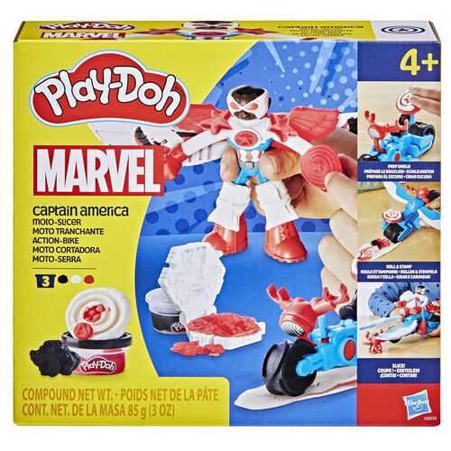 Moto cortadora del Capitan America Marvel Play-Doh