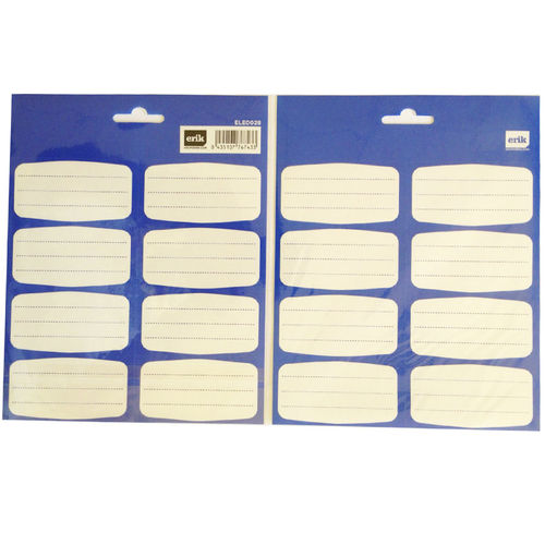 Blue adhesive labels